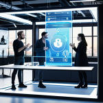 **

"A diverse group of people collaborating around a large, transparent holographic display showing blockchain transaction data and voting icons. The setting is a modern co-working space with Swedish design elements, emphasizing collaboration and technology. Include a subtle nod to Swedish cultural values of equality and transparency. Bright, optimistic lighting."

**
