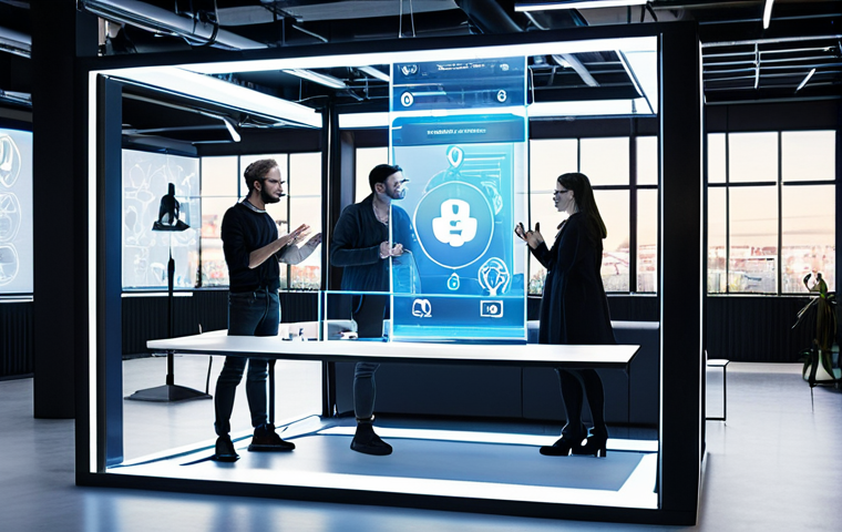 **

"A diverse group of people collaborating around a large, transparent holographic display showing blockchain transaction data and voting icons. The setting is a modern co-working space with Swedish design elements, emphasizing collaboration and technology. Include a subtle nod to Swedish cultural values of equality and transparency. Bright, optimistic lighting."

**